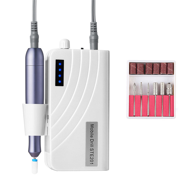 Επαναφορτιζόμενο σετ τρυπανιών νυχιών Protable Power Indicator 25w 30000rpm