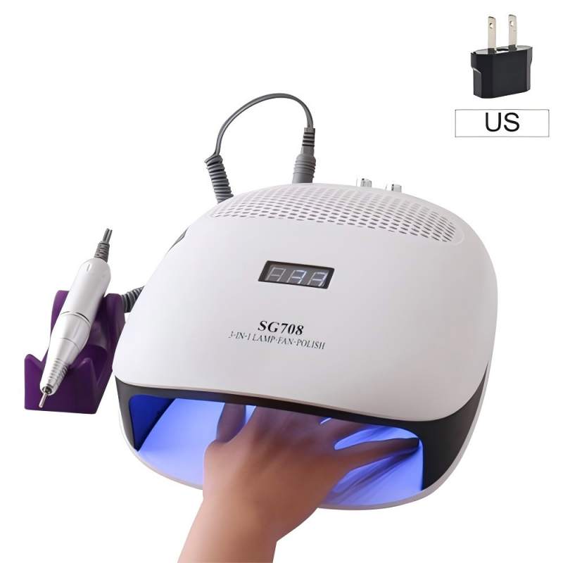 Τριπλό Συνδυαστικό Φωτιστικό Νυχιών Χεριού με Μαξιλάρι